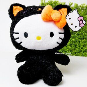 Sanrio Hello Kitty Black Cat Costume Plush 9" Halloween Doll New Gift Original